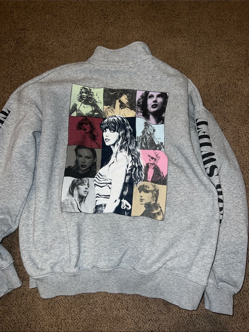 Gray Quarter zip Taylor Swift Eras Tour Sweatshirt small